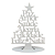 Arvore de Natal Pedidos MDF 13cm Branco - Imagem 1