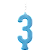 Vela Parabens Azul Numero 3 - Imagem 1