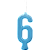 Vela Parabens Azul Numero 6 - Imagem 1