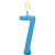 Vela Parabens Azul Numero 7 - Imagem 2