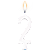 Vela Parabens Branco Numero 2 - Imagem 2
