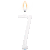 Vela Parabens Branco Numero 7 - Imagem 2