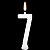 Vela Parabens Branco Numero 7 - Imagem 3