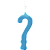 Vela Parabens Azul Interrogacao ? - Imagem 1