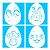 Kit Mini Stencils Páscoa Brilhante - 4 Pc - Imagem 2