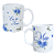 1 Caneca Porcelana 325ml Branca - Mãe Eu te Amo Azul - Imagem 2