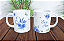 1 Caneca Porcelana 325ml Branca - Mãe Eu te Amo Azul - Imagem 3