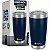 Copo Térmico Stone 500 ml com tampa Azul Escuro - Brasfoot - Imagem 1
