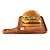 Tábua para Hamburguer Rústica em Madeira 20x28cm - Debiasi - Imagem 2