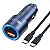Carregador Veicular Duas Portas (USB18W + C 20W) Metalizado + Cabo de Dados C Para C 1 Metro - Cinza - GAR241 - Imagem 1