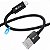 Cabo Para Dados USB Para Lightning - 1 Metro - 2.4A - Alumínio Trançado - Preto - CAB250 - Imagem 2