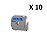 Kit 10 Fitas Compatível Brother M-K531 Azul letra Preta 12mm - Imagem 1