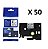 Kit 50 Fitas Compatível Brother Tze-211 Branca Letra Preta 6mm - Imagem 1