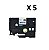 Kit 5 Fitas Strong Compatível Brother Tze-S231 Branca 12mm - Imagem 1