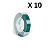Kit 10 Fitas Vinil Compatível Dymo Manual 3DLG25 Verde Lago 9mm - Imagem 1