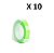 Kit 10 Fitas Vinil Compatível Dymo Manual 3DFG25 Verde Fluorescente 9mm - Imagem 1