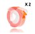 2 Fitas Vinil Laranja Fluor Compatível Dymo Manual 9mm 3Dfo25 - Imagem 1