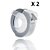2 Fita Vinil Compatível Dymo Manual 3D925 Prata 9mm - Imagem 1
