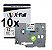 Kit 10 Fita Flexível Compatível Brother Tz FX231 Branca 12mm - Imagem 1