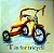 Gravura Infantil T Is For Tricycle 30 x 30 cm - Imagem 1