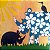 Gravura Infantil Rinocerontes 30 x 30 cm - Imagem 1