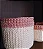 Conjunto Cesto Redondo em Fio de Malha Creme e Rosa com 3 unidades - Imagem 2