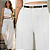 Calça Pantalona Branca Feminina de Alfaiataria Cintura Alta com Cinto - Imagem 2