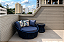 Chaise Redonda Poltrona 130cm Alumínio Corda Nautica e 1 Mesa de Apoio Lateral - Imagem 1
