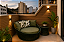Chaise Redonda Poltrona 130cm Alumínio Corda Nautica e 1 Mesa de Apoio Lateral - Imagem 2