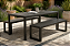 Conjunto Mesa de Jantar Deck em Alumínio 200cm com 2 Bancos de 180cm | Área Gourmet e Externa - Imagem 2