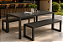Conjunto Mesa de Jantar Deck em Alumínio 200cm com 2 Bancos de 180cm | Área Gourmet e Externa - Imagem 3