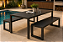 Conjunto Mesa de Jantar Deck em Alumínio 200cm com 2 Bancos de 180cm | Área Gourmet e Externa - Imagem 1