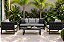Conjunto Sofá 3 Lugares + 2 Poltronas com Tricô Náutico e Mesa de Centro - Imagem 2