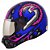 Capacete Bieffe 3 Sport Stones Azul Metal com Rosa - Imagem 4