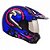 Capacete Bieffe 3 Sport Stones Azul Metal com Rosa - Imagem 5