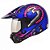 Capacete Bieffe 3 Sport Stones Azul Metal com Rosa - Imagem 1