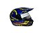 Capacete Bieffe 3 Sport Stones Azul Com Amarelo Exclusivo - Imagem 4