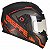 Capacete Bieffe B12 Naked Preto Fosco com Vermelho - Imagem 5