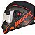 Capacete Bieffe B12 Naked Preto Fosco com Vermelho - Imagem 1