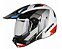 Capacete Bieffe 3 Sport React Branco com Vermelho - Imagem 4