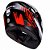 Capacete Bieffe B-40 Crown Preto com Vermelho - Imagem 2