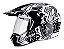 Capacete Moto Bieffe 3 Sport Big Push Branco Preto - Imagem 2