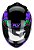 Capacete Fly Drive Hg Skullcolor Preto com Roxo - Imagem 3