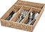Porta Talher Horizontal Claro Em Rattan Mimo Style 25x35x6cm - Imagem 1