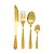 Jogo talher 24pc De Aço Inox Positano Dourado Gold – Lyor - Imagem 1