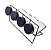 Conjunto Porta Temperos 4 Peças  em Vidro Com Suporte De Aço Preto - Imagem 3