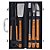 Kit Churrasco  6 Peças em Cabo de Madeira com Maleta  - Fixxar - Imagem 3