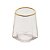 Conjunto 2 Copos De Cristal Martelado Com Borda Dourada Taj 550ml - Imagem 1