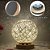 Luminária Lunar Rattan Led Base Madeira - Imagem 4