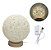 Luminária Lunar Rattan Led Base Madeira - Imagem 3